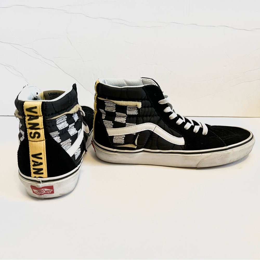 Rare Vans Sk8-Hi Mixed Quilting Core, Blue/Yellow Tongue 1966, Men 8, Women 9.5